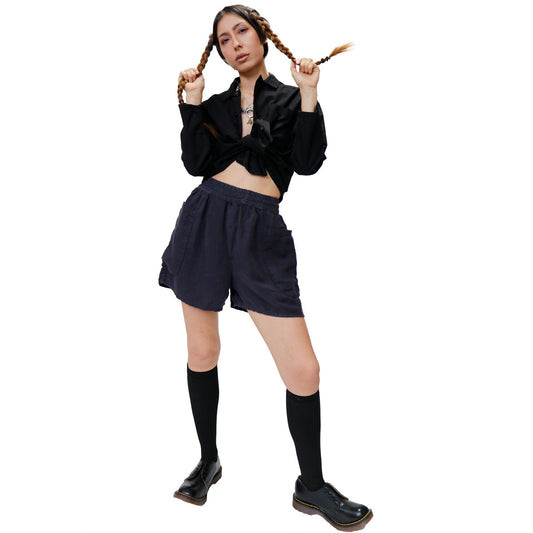F.D.A Black Sesame Linen Chef Short
