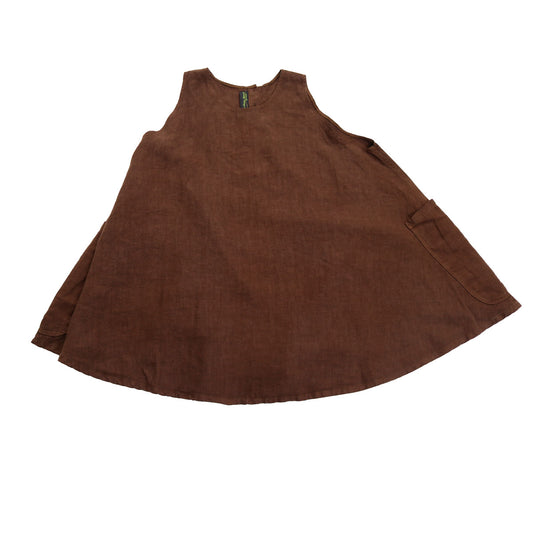 F.D.A. Chocolate Linen Cocktail Dress
