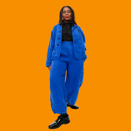 F.D.A. Blueberry Linen Chef Pant