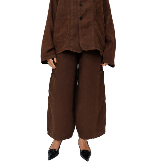 F.D.A. Chocolate Linen Chef Pant *NEWEST SIZING*