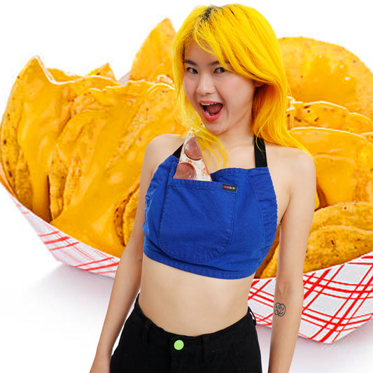 Blueberry APRON HALTER TOP