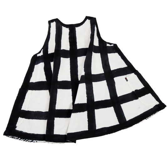 Licorice Check Cocktail Dress