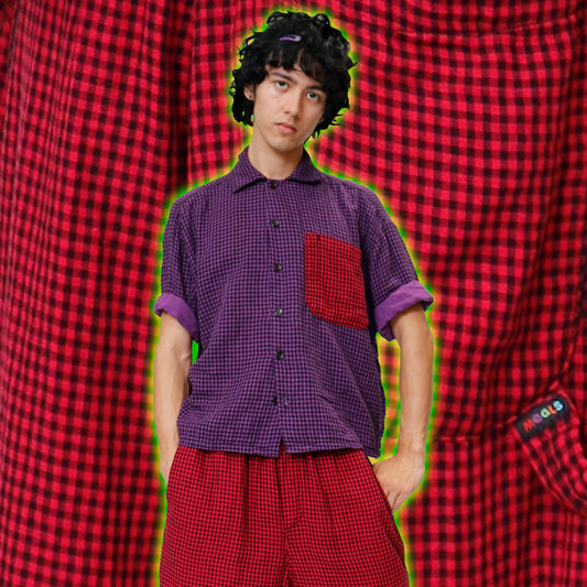 Grape Plaid Work Shirt