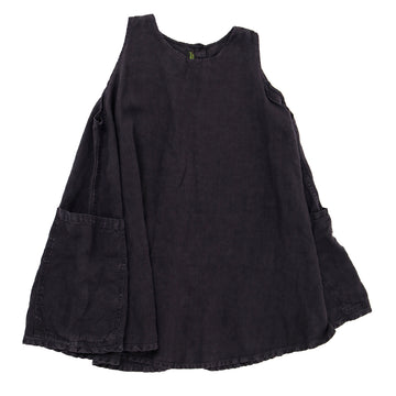 F.D.A. Cocktail Dress Black Sesame Linen (SHIPS BY 9/4/24')