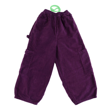 Plum Horizontal Corduroy Chef Pant