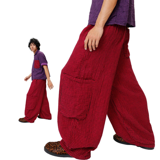 Strawberry Plaid Chef Pant
