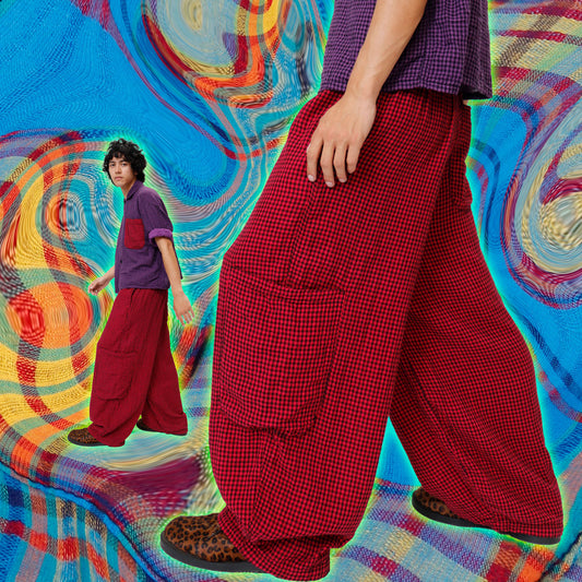 Strawberry Plaid Chef Pant