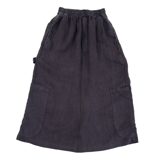 OOPS F.D.A Black Sesame Linen Work Skirt FINAL SALE