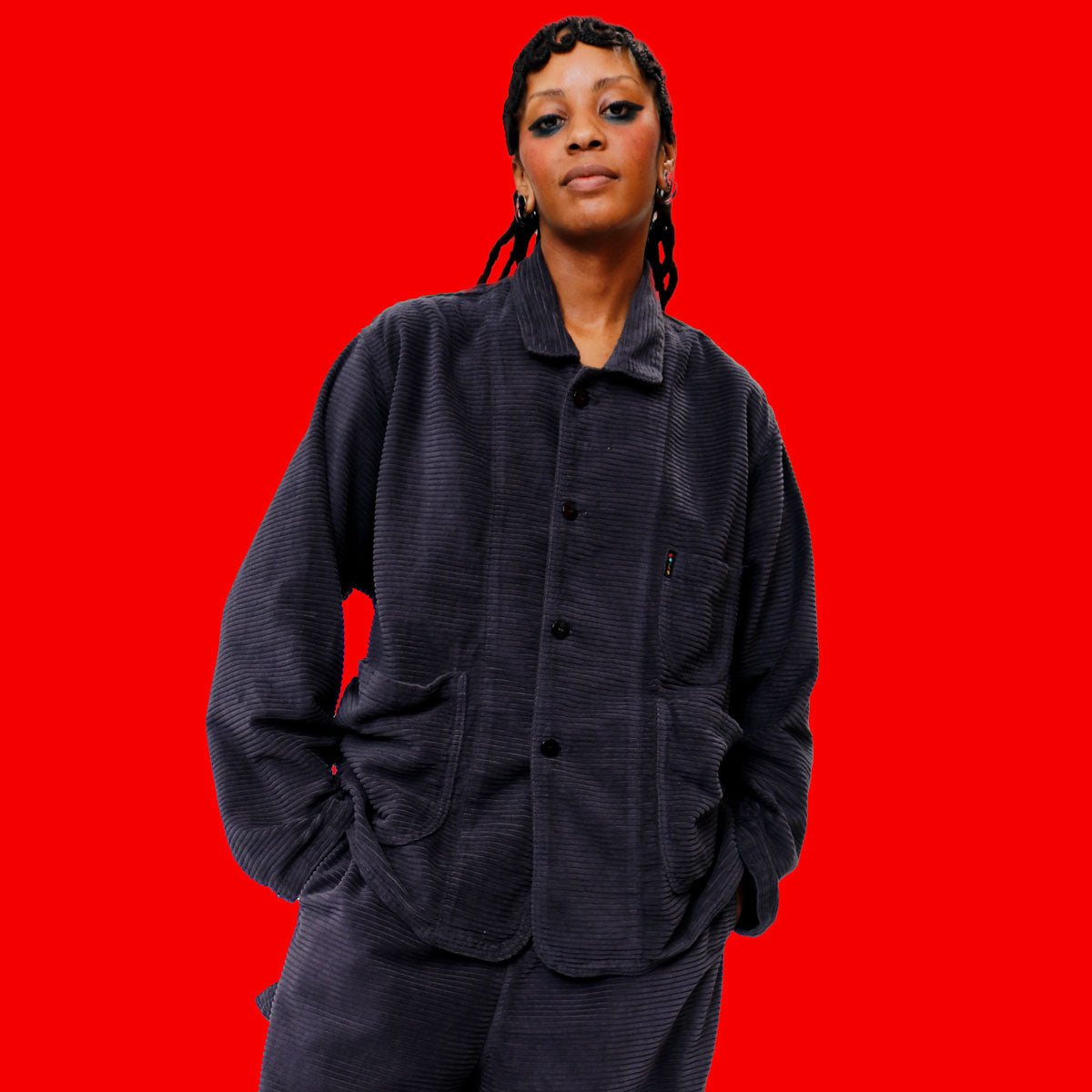 Black Sesame Horizontal Corduroy Forager Coat – meals