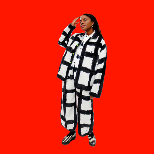 Licorice Check Forager Coat