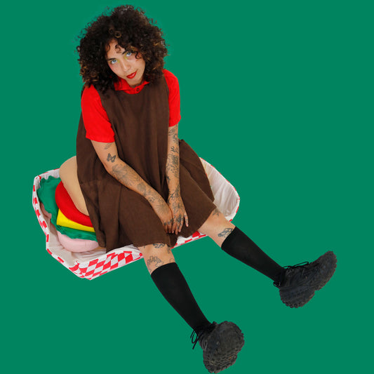 F.D.A. Chocolate Linen Cocktail Dress