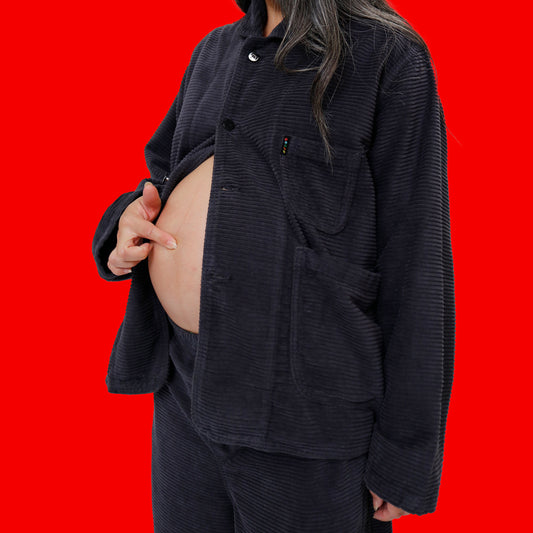 Black Sesame Horizontal Corduroy Forager Coat