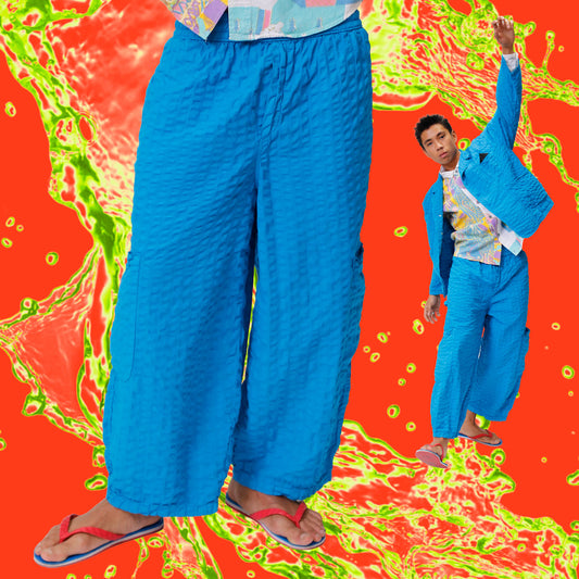 F.D.A. BLUE RASPBERRY SEERSUCKER CHEF PANT