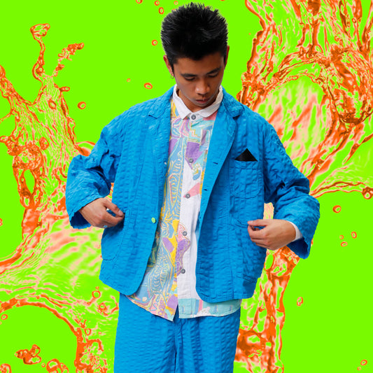 F.D.A. BLUE RASPBERRY SEERSUCKER Dinner Jacket