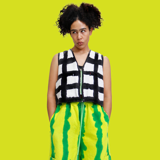 Licorice Check Work Vest