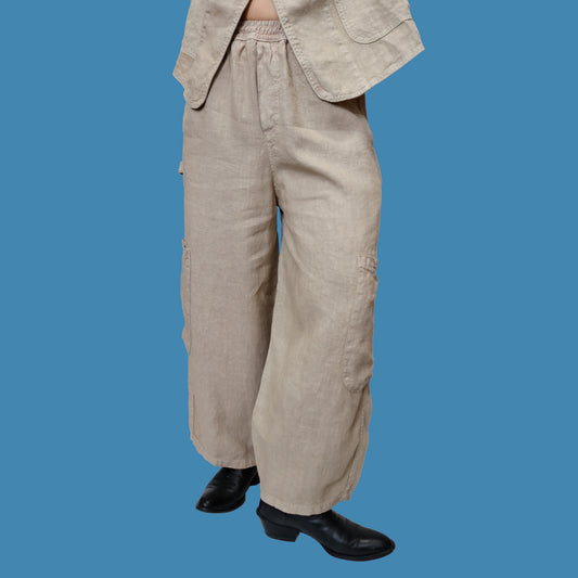 F.D.A. Oatmeal Linen Chef Pant *NEW SIZING